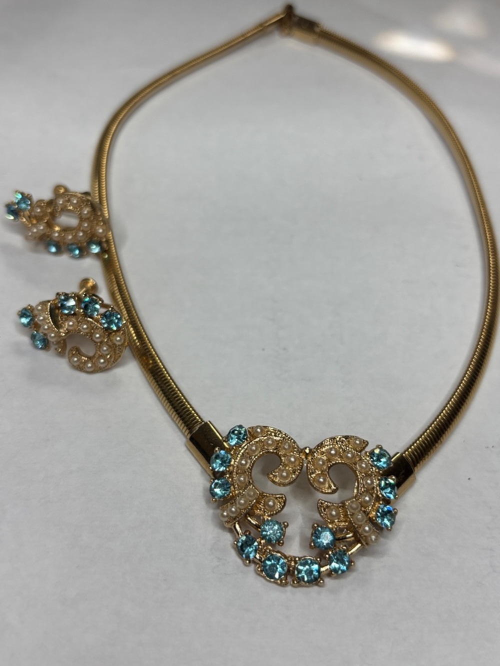 1950s+  Costume set of Demi-Parure jewelry